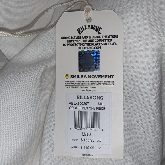 Billabong x Smiley Good Times One Piece Swimsuit - Picture 7 of 9